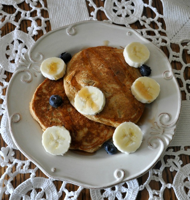 WIAW Fluffy Blueberry Pancakes